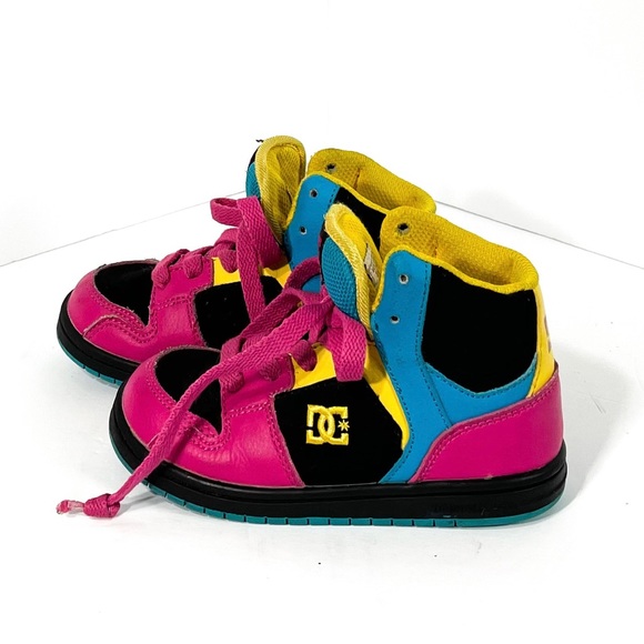 DC Colorblock Little Girls Size 10 Hi-top Sneakers - Picture 1 of 10